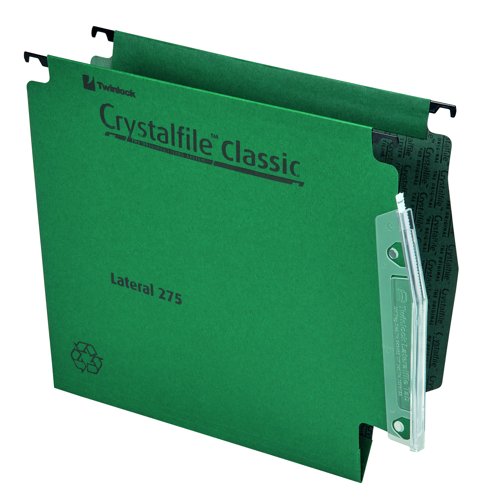 Rexel Crystalfile 275 Lateral File Standard Green (Pack 50) 78652