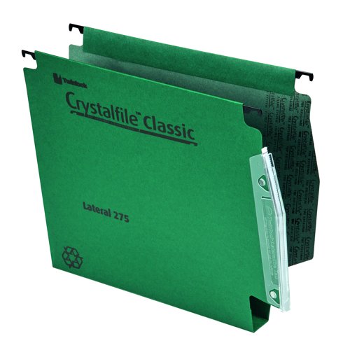 Rexel Crystalfile 275 Lateral File 30mm Green (Pack 50) 78654