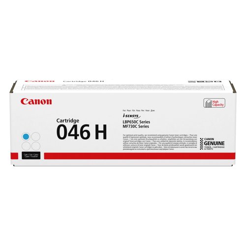 Canon 046H Toner Cartridge High Capacity Cyan 1253C002