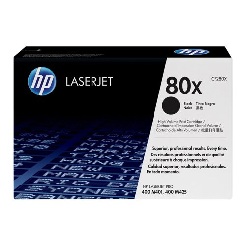 HP No.80X Toner Cartridge High Capacity Black CF280X