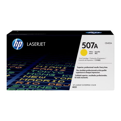 HP No.507A Toner Cartridge Yellow CE402A