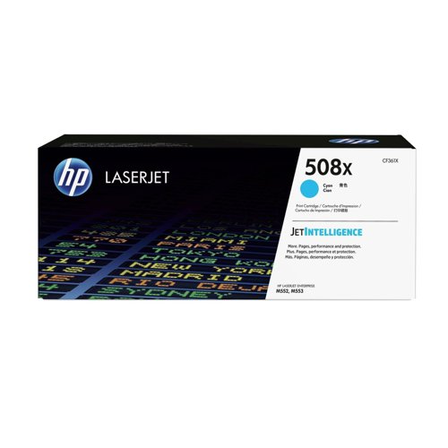 HP No.508X Toner Cartridge High Capacity Cyan CF361X