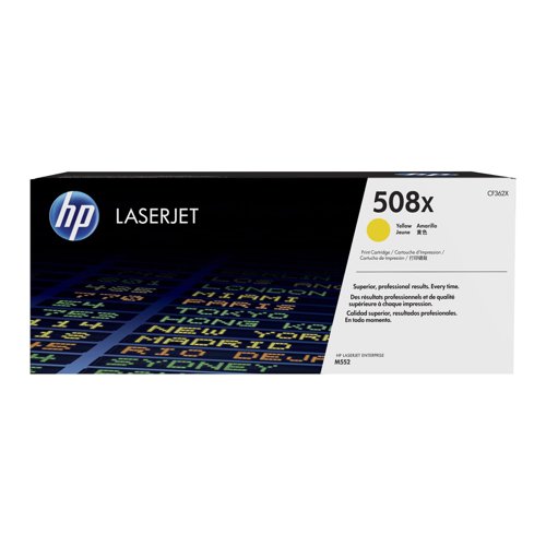 HP No.508X Toner Cartridge High Capacity Yellow CF362X