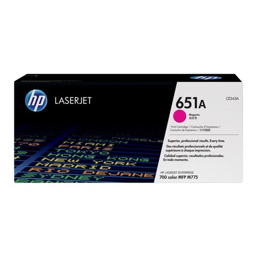 HP No.651A Toner Cartridge Magenta CE343A