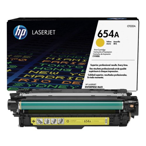 HP No.654A Toner Cartridge Yellow CF332A