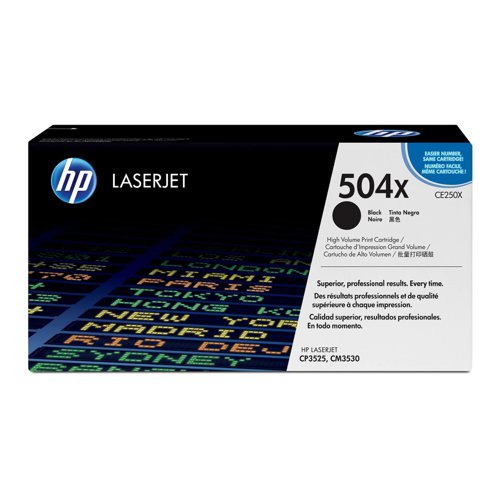 HP No.504X Toner Cartridge High Capacity Black CE250X