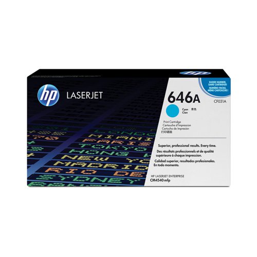 HP No.646A Toner Cartridge Cyan CF031A