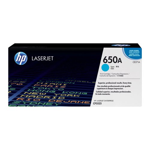 HP No.650A Toner Cartridge Cyan CE271A