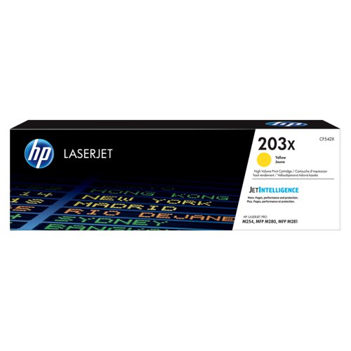 HP No.203X Toner Cartridge High Capacity Yellow CF542X