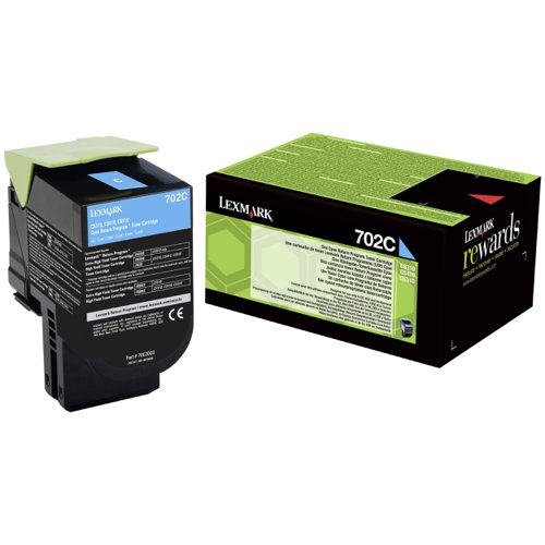Lexmark Return Programme Toner Cartridge Cyan 70C20C0
