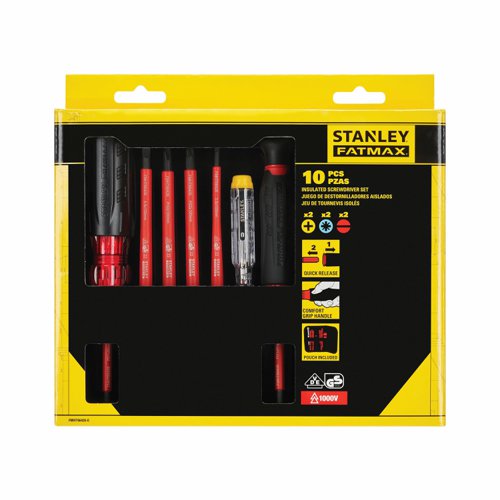 STANLEY Fatmax VDE Multi-Bit Screwdriver Set (10 Piece) fmht66426-0