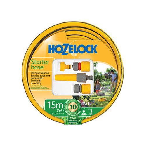 Hozelock Hose Starter Set 15m 12.5mm Diameter 100-002-027 / 7215P9000 7215P