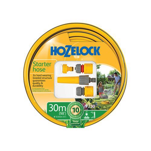 Hozelock Hose Starter Set 30m 12.5mm Diameter 100-002-048 / 7230P9000 7230P