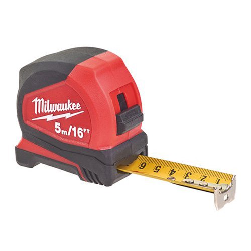 Milwaukee Hand Tools Pro Compact Tape Measure 5m/16ft W25mm 4932459595