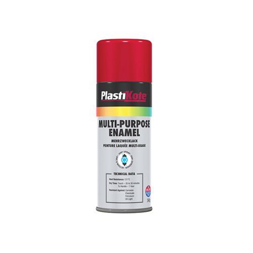 PlastiKote Multi Purpose Enamel Spray Paint Gloss Red 400ml 440.0060104.076