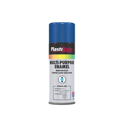 PlastiKote Multi Purpose Enamel Spray Paint Gloss Blue 400ml 440.0060107.076