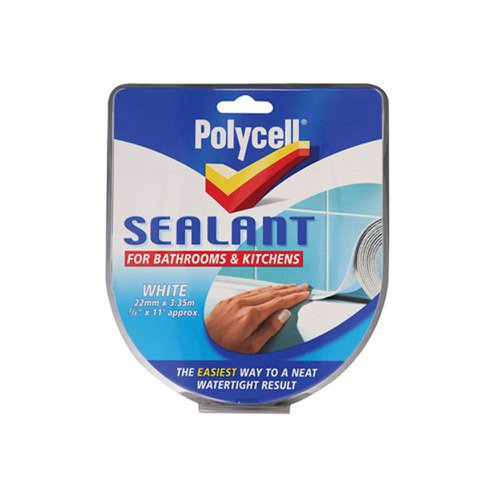 Polycell Sealant Strip Kitchen/Bathroom White 22mm 6033784