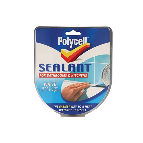 Polycell Sealant Strip Kitchen/Bathroom White 41mm 6033785