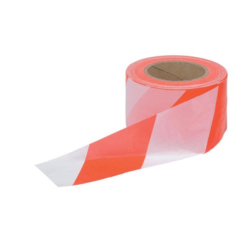 Flexocare Polythene Barrier Tape 72mm x500m Red/White 7101001