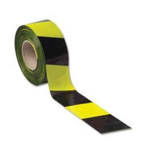 Flexocare Polythene Barrier Tape 72mm x500m Black/Yellow 304927