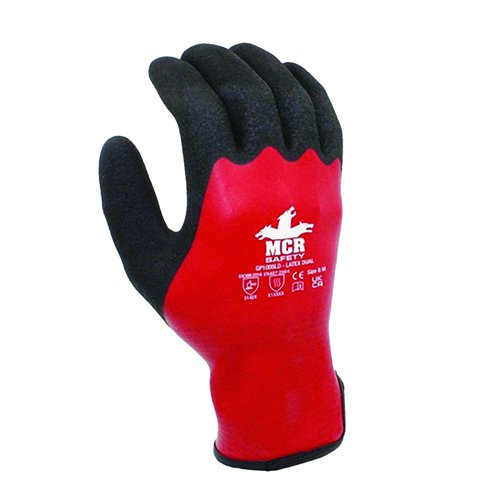 MCR Safety Fully Coated Latex Gloves Size 8 (1 Pair) GP1005LG 693446-08
