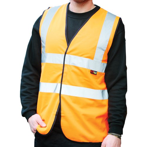 Warrior Budget High Visibility Waistcoat Orange 0118WBFAGO