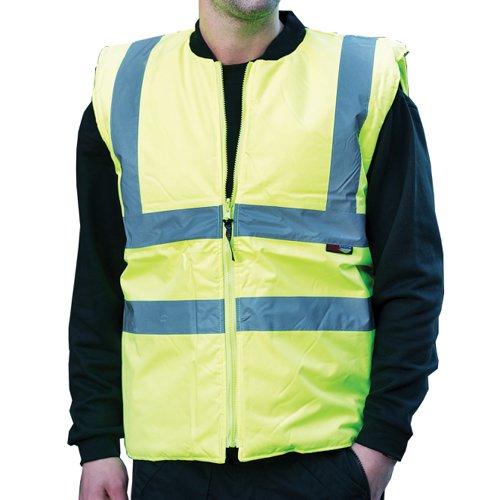 Warrior Phoenix High Visibility Class 2 Bodywarmer Yellow 0118FAGBW