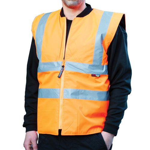 Warrior Phoenix High Visibility Class 2 Bodywarmer Orange 0118FAGBWO