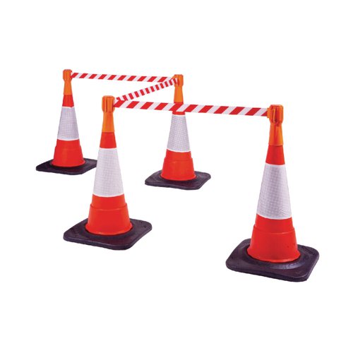 Retractable Web Belt Traffic Cone Orange