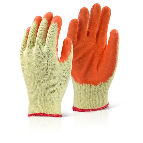 Beeswift Economy Grip Gloves Medium Orange (10 Pairs) EC8NORM