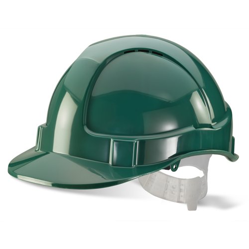Beeswift Economy Vented Safety Helmet Green BBEVSHG