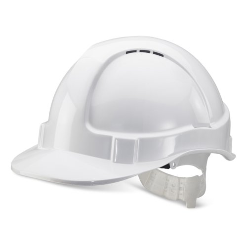 Beeswift Economy Vented Safety Helmet White BBEVSHW