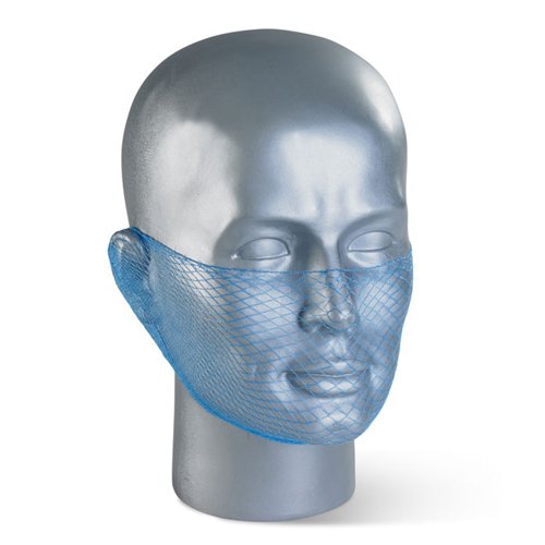 Beeswift Close Mesh Beard Cover Blue (Pack 12) BDSBL
