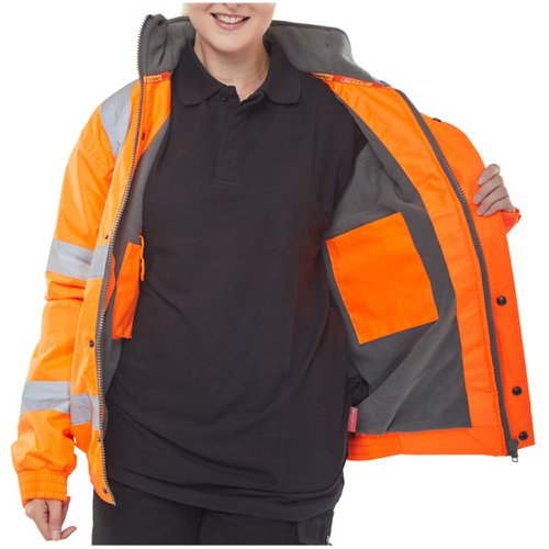 Beeswift High-Visibility Bomber Jacket Orange (Size S-5XL) CBJFLOR