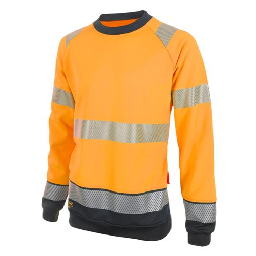 Beeswift Two-Tone High-Visibility Sweatshirt Orange/Black Small HVTT020ORBLS