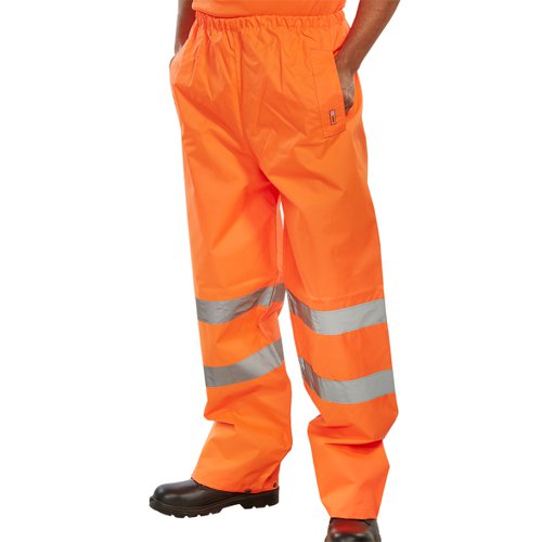 Beeswift High-Visibility Traffic Trousers Orange (Size S-4XL) TENOR