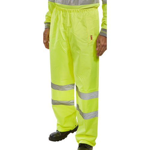 Beeswift High-Visibility Traffic Trousers Saturn Yellow (Size S-4XL) TENSY