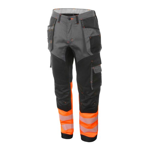 Beeswift Two Tone High-Visibility Trousers Orange/Black 28S HVTT080ORBL28S