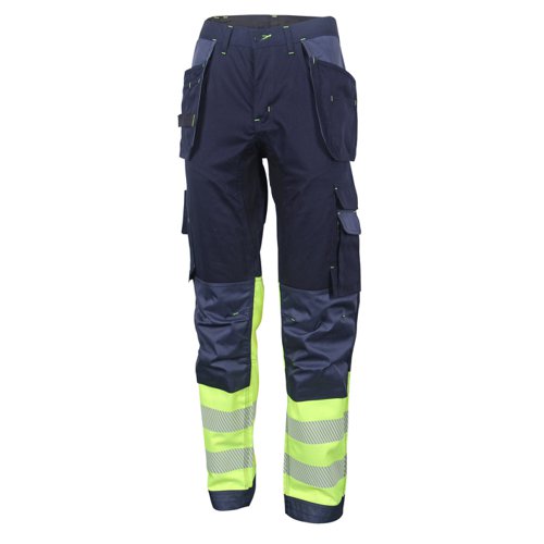 Beeswift Two Tone High-Visibility Trousers Saturn Yellow/Navy Blue 44T HVTT080SYN44T