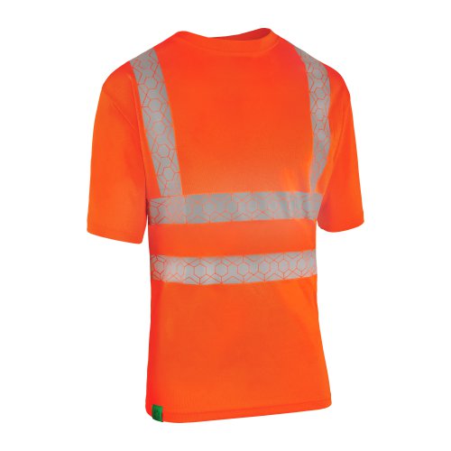 Beeswift Envirowear High-Visibility Short Sleeve T-Shirt Orange Small EWCTSORS