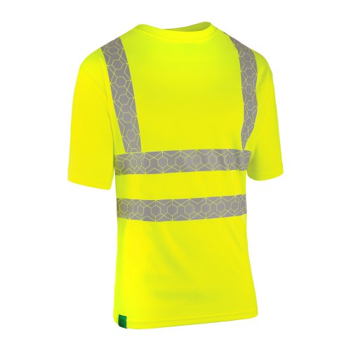 Beeswift Envirowear High-Visibility Short Sleeve T-Shirt Saturn Yellow 2XL EWCTSSYXXL