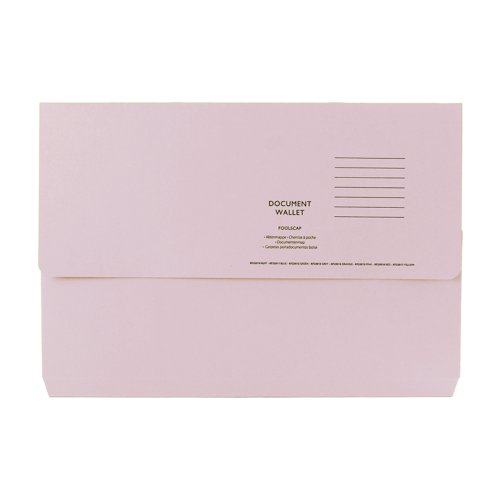 Half Flap Document Wallet Foolscap Buff 250gsm (Pack 50)