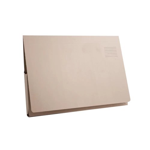 Full Flap Document Wallet Foolscap Buff (Pack 50)