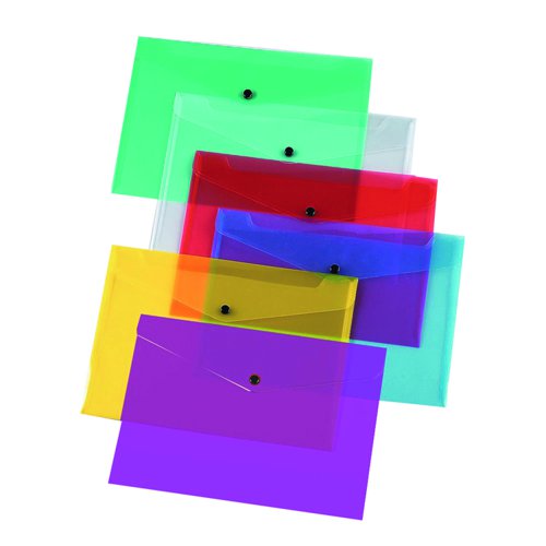 Polypropylene Document Folder A4 Assorted (Pack 12)