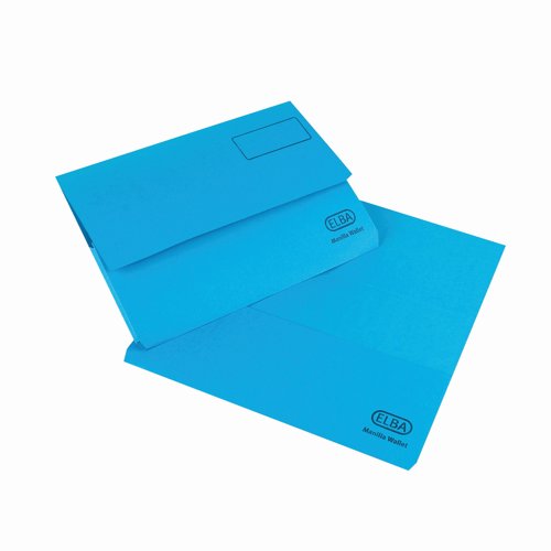 Elba Strongline Document Wallets Foolscap Blue 26613