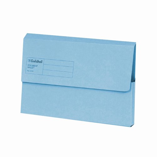 Guildhall Document Wallet Foolscap Blue GDW1-BLU