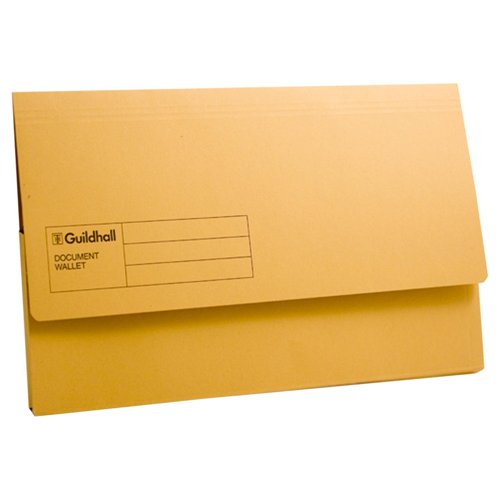 Guildhall Document Wallet Foolscap Yellow GDW1-YLW