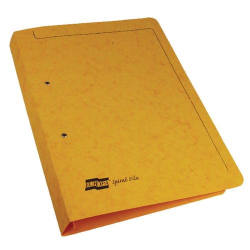 Exacompta Europa Spiral File Foolscap Yellow 3006
