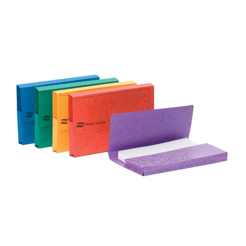 Exacompta Europa Pocket Wallet Foolscap Assorted Colours A (Pack 25) 4790