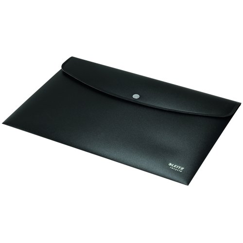 Leitz Recycle Document Wallet Black (Pack 10) 46780095